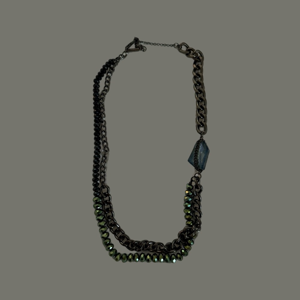 Women’s Necklace with Blue Gem